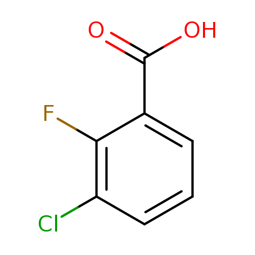 OC(=O)c1cccc(c1F)Cl