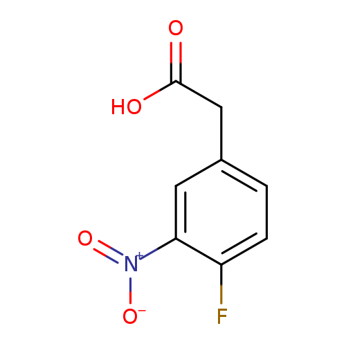 OC(=O)Cc1ccc(c(c1)[N+](=O)[O-])F