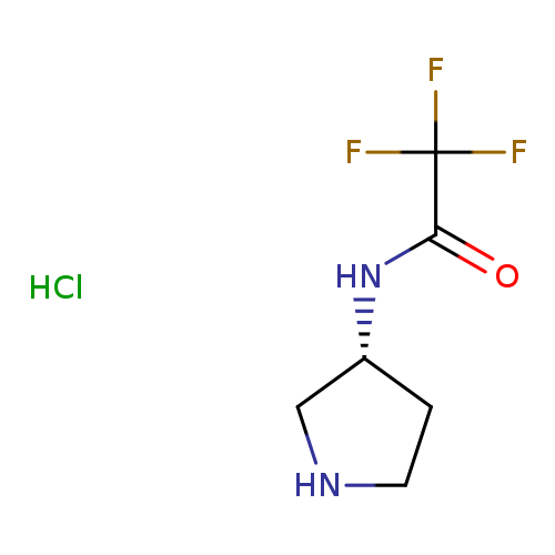 O=C(C(F)(F)F)N[C@H]1CNCC1.Cl