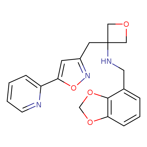 c1ccc(nc1)c1onc(c1)CC1(COC1)NCc1cccc2c1OCO2