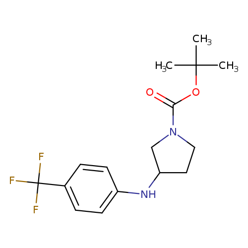 O=C(N1CCC(C1)Nc1ccc(cc1)C(F)(F)F)OC(C)(C)C