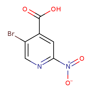 [O-][N+](=O)c1ncc(c(c1)C(=O)O)Br