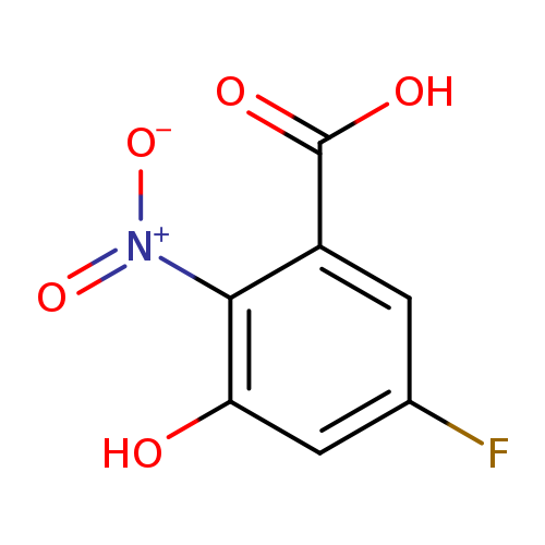 Fc1cc(O)c(c(c1)C(=O)O)[N+](=O)[O-]