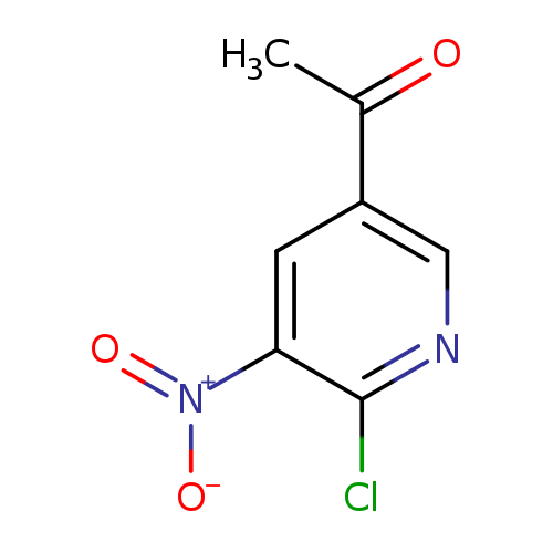 [O-][N+](=O)c1cc(cnc1Cl)C(=O)C