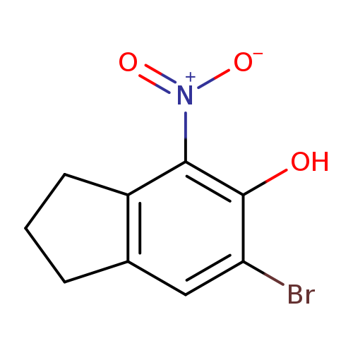 Brc1cc2CCCc2c(c1O)[N+](=O)[O-]