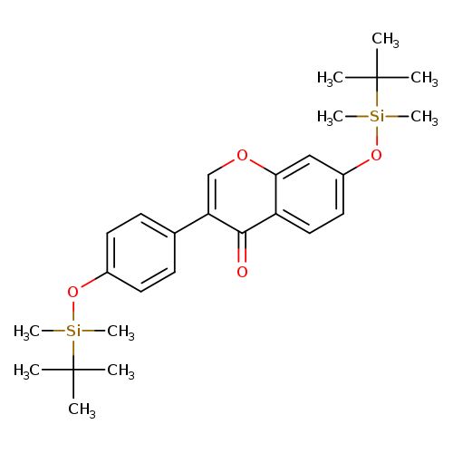 O=c1c(coc2c1ccc(c2)O[Si](C(C)(C)C)(C)C)c1ccc(cc1)O[Si](C(C)(C)C)(C)C