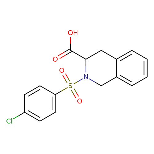 OC(=O)C1Cc2ccccc2CN1S(=O)(=O)c1ccc(cc1)Cl