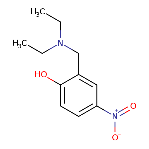 CCN(Cc1cc(ccc1O)[N+](=O)[O-])CC