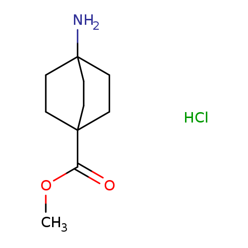 COC(=O)C12CCC(CC1)(CC2)N.Cl