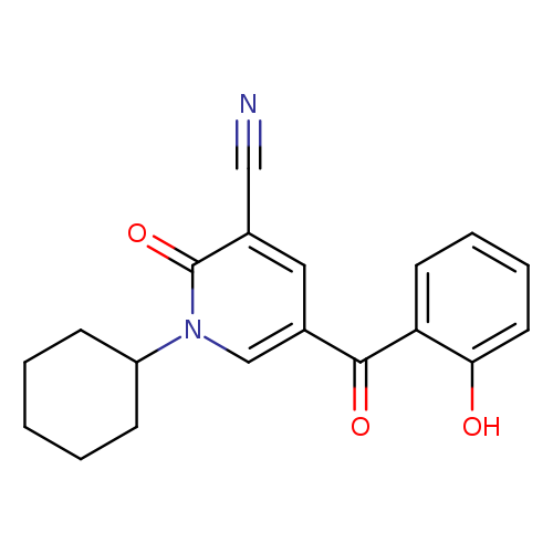 N#Cc1cc(cn(c1=O)C1CCCCC1)C(=O)c1ccccc1O