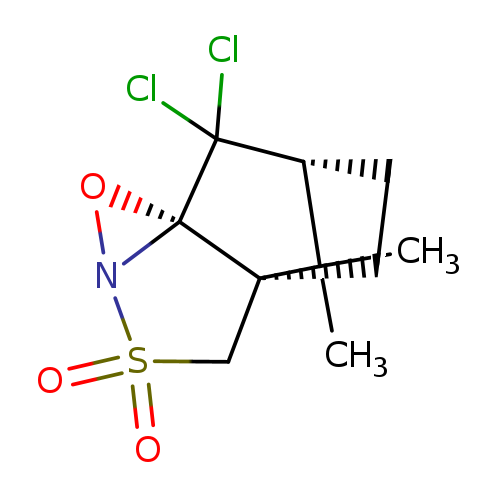 O=S1(=O)C[C@]23[C@@]4(N1O4)C([C@@H](C3(C)C)CC2)(Cl)Cl