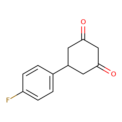 O=C1CC(CC(=O)C1)c1ccc(cc1)F