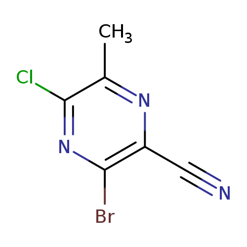 N#Cc1nc(C)c(nc1Br)Cl