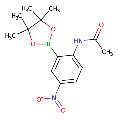 CC(=O)Nc1ccc(cc1B1OC(C(O1)(C)C)(C)C)[N+](=O)[O-]