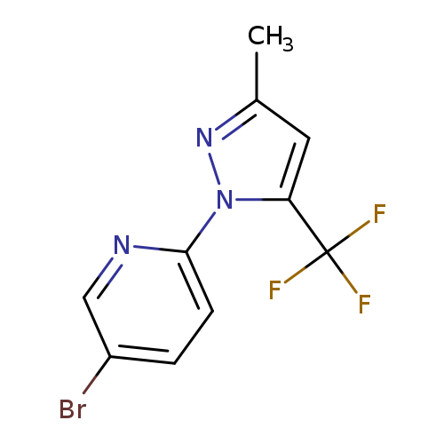 Brc1ccc(nc1)n1nc(cc1C(F)(F)F)C