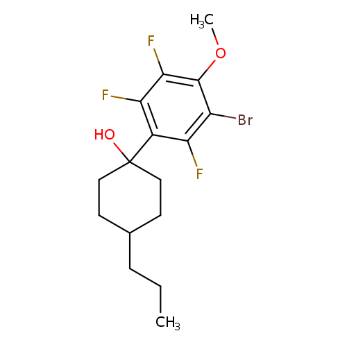 CCCC1CCC(CC1)(O)c1c(F)c(F)c(c(c1F)Br)OC