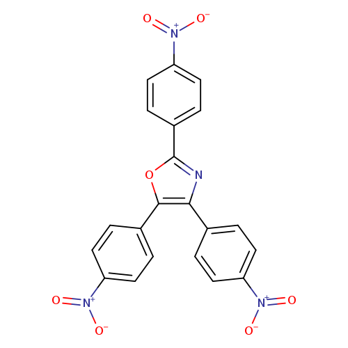 [O-][N+](=O)c1ccc(cc1)c1nc(c(o1)c1ccc(cc1)[N+](=O)[O-])c1ccc(cc1)[N+](=O)[O-]