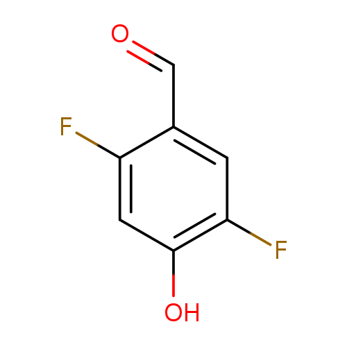 O=Cc1cc(F)c(cc1F)O