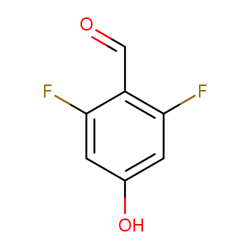 O=Cc1c(F)cc(cc1F)O