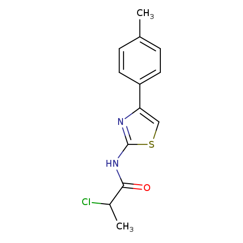 O=C(C(Cl)C)Nc1scc(n1)c1ccc(cc1)C