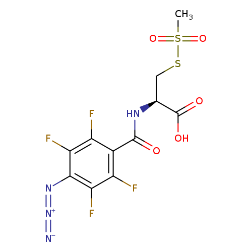 O=C(c1c(F)c(F)c(c(c1F)F)N=[N+]=[N-])N[C@H](C(=O)O)CSS(=O)(=O)C
