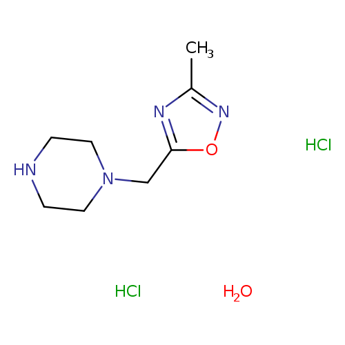 Cc1noc(n1)CN1CCNCC1.O.Cl.Cl