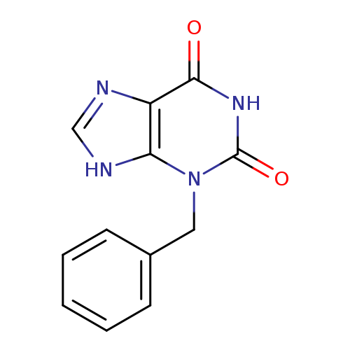 O=c1[nH]c(=O)n(c2c1nc[nH]2)Cc1ccccc1