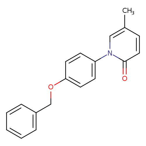 Cc1ccc(=O)n(c1)c1ccc(cc1)OCc1ccccc1