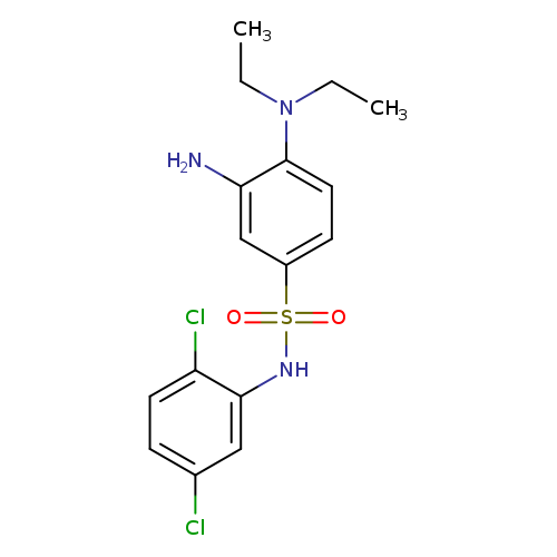 CCN(c1ccc(cc1N)S(=O)(=O)Nc1cc(Cl)ccc1Cl)CC