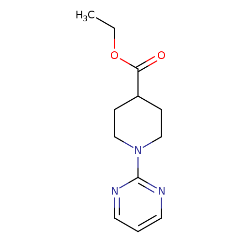CCOC(=O)C1CCN(CC1)c1ncccn1