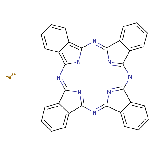 c1ccc2c(c1)C1=NC3=NC(=Nc4[n-]c(N=C5N=C([N-]C2=N1)c1ccccc51)c1c4cccc1)c1c3cccc1.[Fe+2]