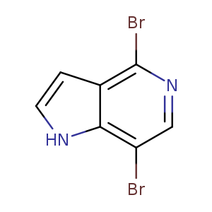 Brc1ncc(c2c1cc[nH]2)Br