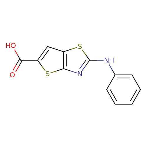 OC(=O)c1cc2c(s1)nc(s2)Nc1ccccc1