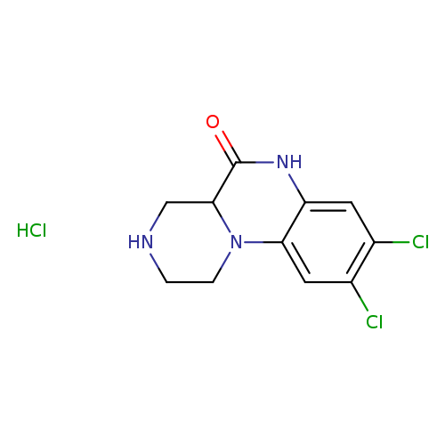 O=C1Nc2cc(Cl)c(cc2N2C1CNCC2)Cl.Cl