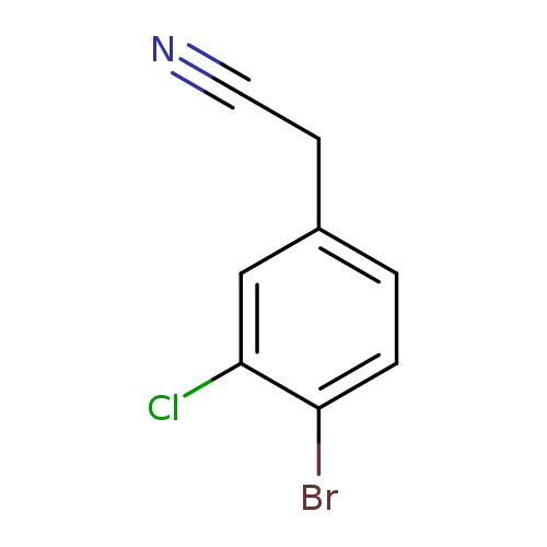 N#CCc1ccc(c(c1)Cl)Br