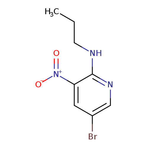 CCCNc1ncc(cc1[N+](=O)[O-])Br