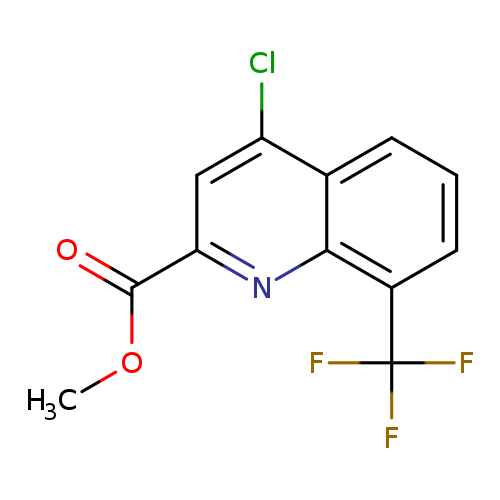 COC(=O)c1cc(Cl)c2c(n1)c(ccc2)C(F)(F)F