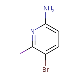 Nc1ccc(c(n1)I)Br