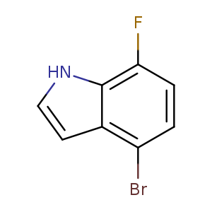 Brc1ccc(c2c1cc[nH]2)F