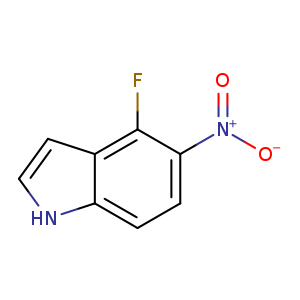 [O-][N+](=O)c1ccc2c(c1F)cc[nH]2