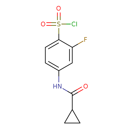 O=C(C1CC1)Nc1ccc(c(c1)F)S(=O)(=O)Cl