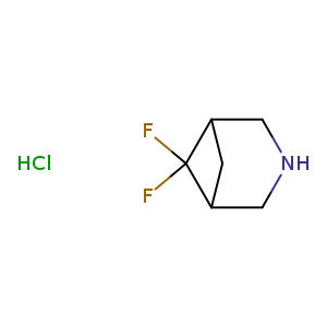 FC1(F)C2CNCC1C2.Cl