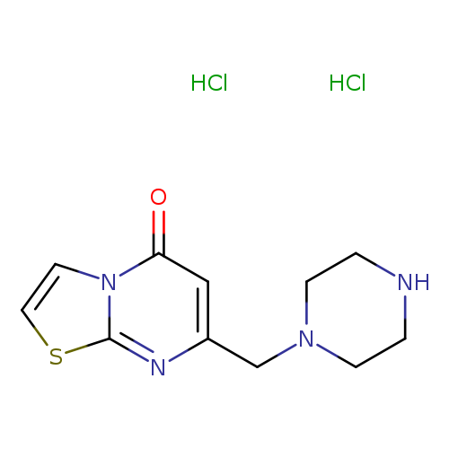 O=c1cc(CN2CCNCC2)nc2n1ccs2.Cl.Cl