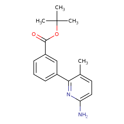 Nc1ccc(c(n1)c1cccc(c1)C(=O)OC(C)(C)C)C