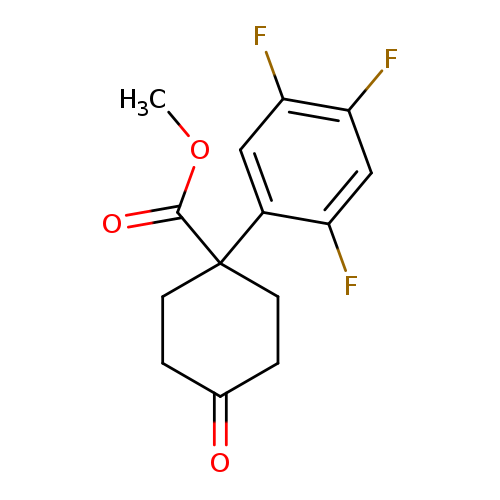 COC(=O)C1(CCC(=O)CC1)c1cc(F)c(cc1F)F