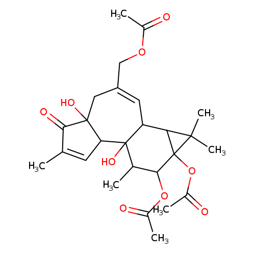 CC(=O)OCC1=CC2C3C(C3(C)C)(OC(=O)C)C(C(C2(C2C(C1)(O)C(=O)C(=C2)C)O)C)OC(=O)C