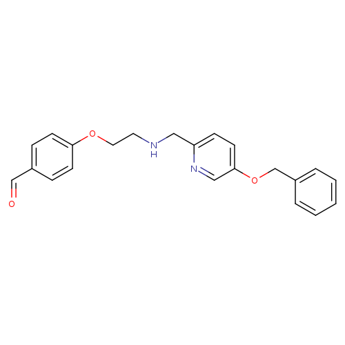 O=Cc1ccc(cc1)OCCNCc1ccc(cn1)OCc1ccccc1
