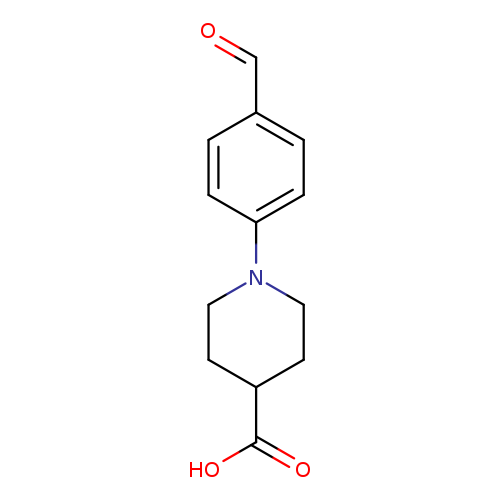 O=Cc1ccc(cc1)N1CCC(CC1)C(=O)O