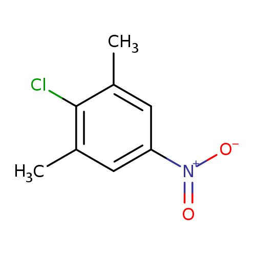 [O-][N+](=O)c1cc(C)c(c(c1)C)Cl