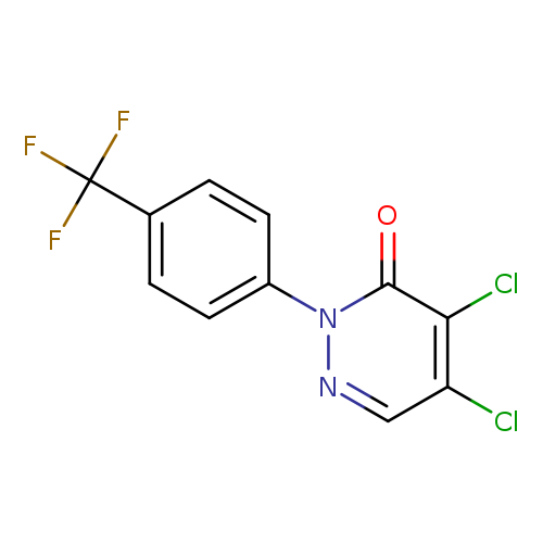 Clc1cnn(c(=O)c1Cl)c1ccc(cc1)C(F)(F)F
